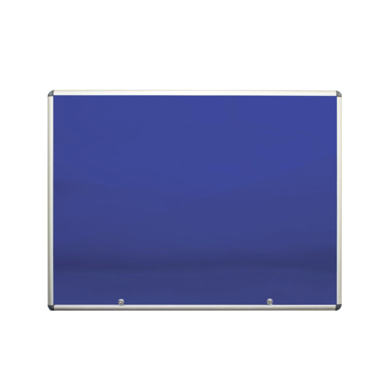 Lockable Display Case - blue felt