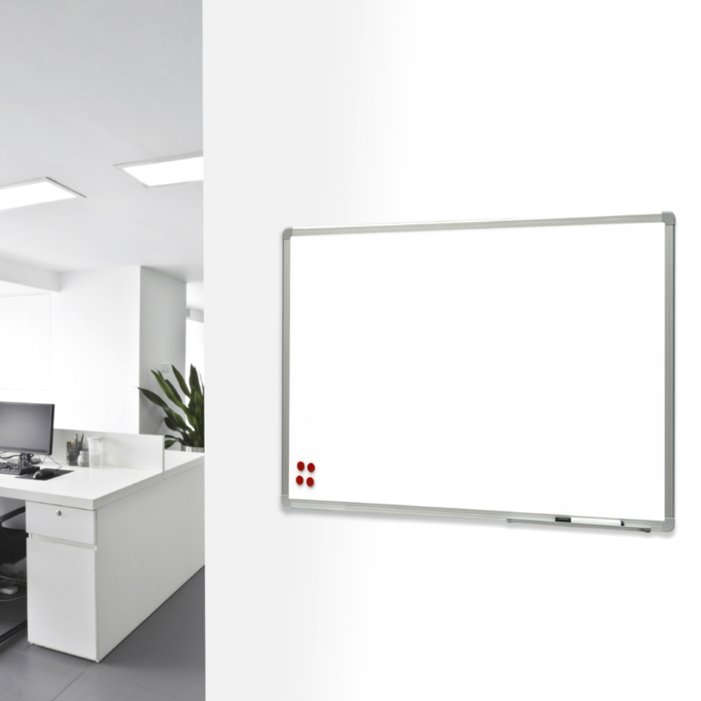 TRIPOLLO Magnetic Whiteboard 24 x 18 Inches Magnetic Dry Erase Board with 1 Dry Eraser 3 Dry Erase Markers Silver Aluminum Frame Excellent for Office